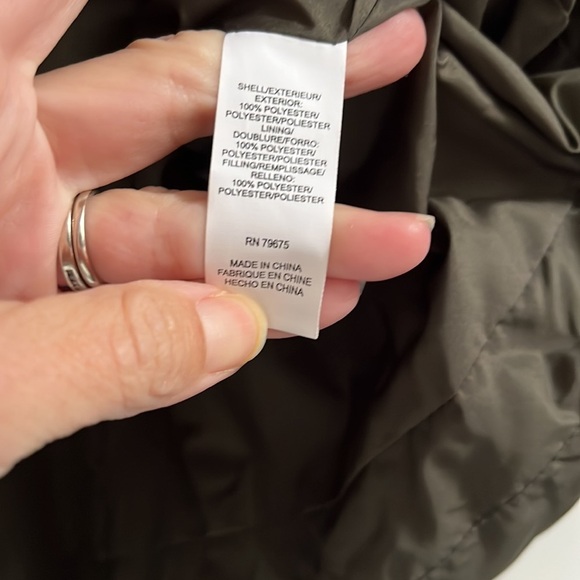 Lucky Brand Asymmetrical Mid Weight Puffer Army Green - Picture 5 of 6